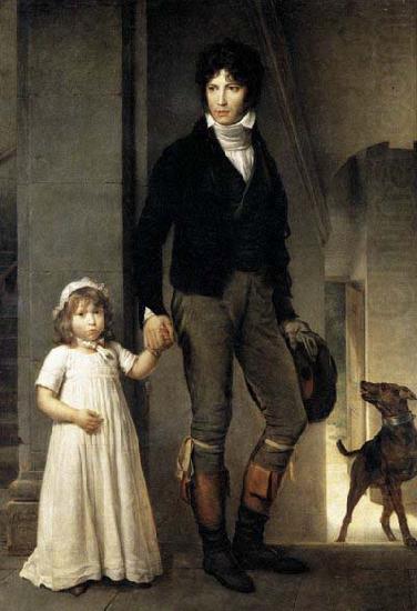 Theodore Gericault Jean-Baptist Isabey, Miniaturist, with his Daughter china oil painting image